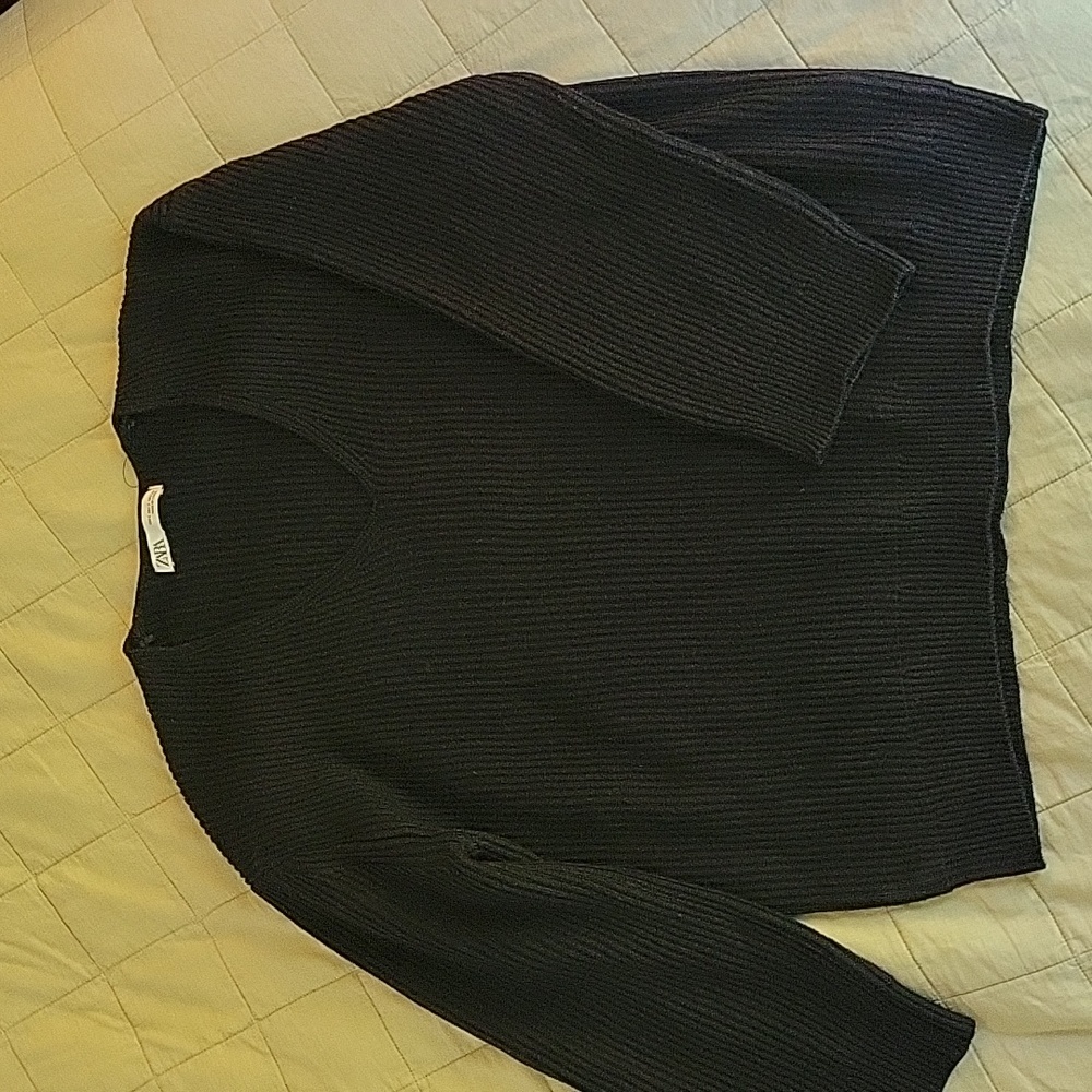 Zara oversized 3/4 sleeve swater